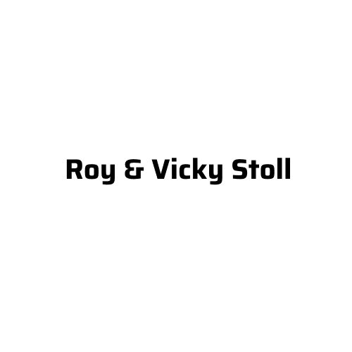 Text logo reading 'Roy & Vicky Stoll' in black on white background.