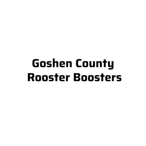 A simple black text logo saying 'Goshen County Rooster Boosters' on white.